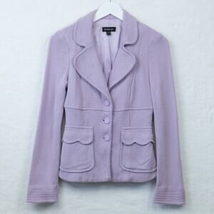 BEBE Purple Cropped Jacket‎ Coquette Office Siren Lavender Purple Haze VTG Y2K 4